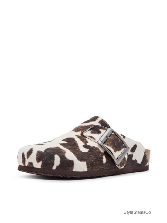 Shoes - Classic Clog with Buckle Detail and Rubber Outsole